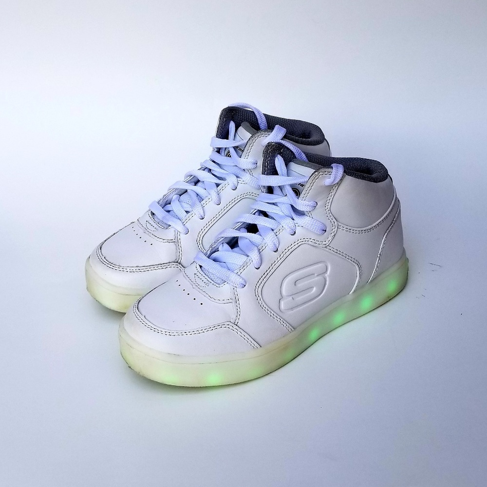 Skechers  Energy Lights Up Hi Top  Sneaker White
